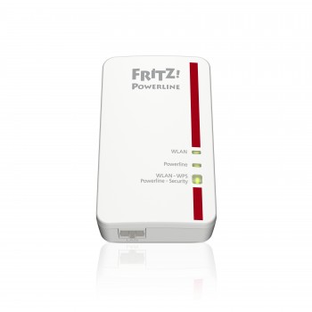 Powerline FRITZ! 1240E WLAN SET - Pack 2 UDS - Hasta 1200 MBIT S - WIFI N - Puerto Lan Gigabit - 128-BIT AES - Boton WPS
