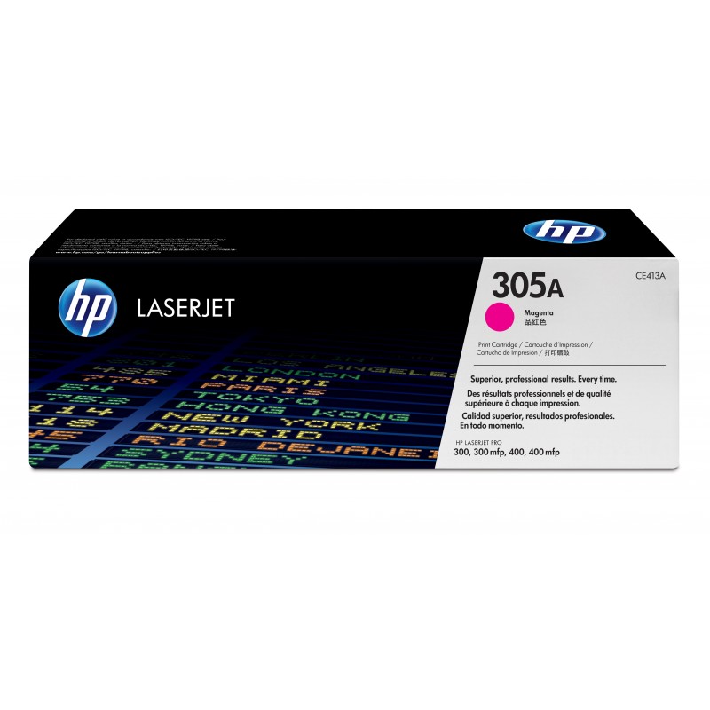 Cartucho de toner original LaserJet HP 305A magenta CE413A