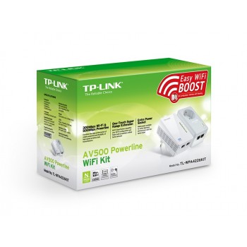 TP-LINK AV500, 500 Mbit s, IEEE 1901,IEEE 802.11b,IEEE 802.11g,IEEE 802.11n,IEEE 802.3,IEEE 802.3u,  TL-WPA4226KIT