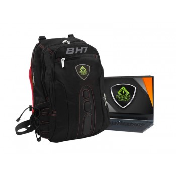 MOCHILA KEEP-OUT HASTA 15.6"  NEGRA Y ROJA