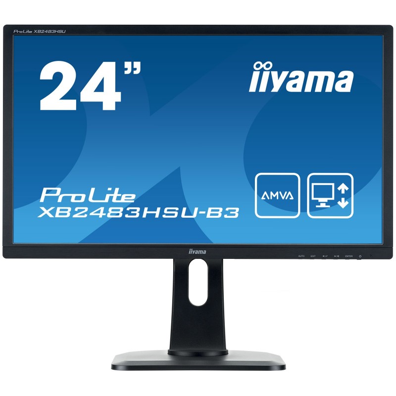 IIYAMA ProLite - 23.8 - Full HD - A-MVA - 4 ms - Negro - XB2483HSU-B3