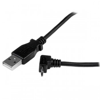 StarTech.com Cable Adaptador 1m USB A Macho a Micro USB B Macho Acodado en Ángulo hacia Arriba para  USBAUB1MU