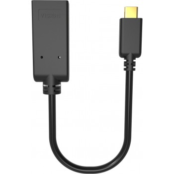 Vision TC-USBCHDMI BL adaptador de cable de vídeo USB C HDMI tipo A (Estándar) Negro