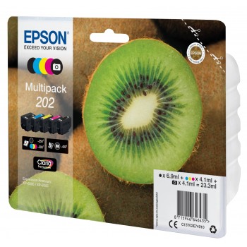 Epson Multipack 202 Negro, Cian, Magenta, Foto negro, Amarillo C13T02E74020
