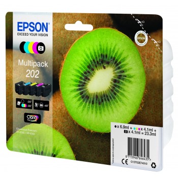 Epson Multipack 202 Negro, Cian, Magenta, Foto negro, Amarillo C13T02E74020