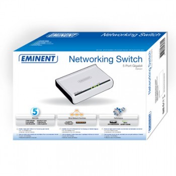 Ewent EM4441 5 puertos RJ-45 10, 100, 1000Mbps Blanco EM4441