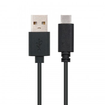 Nanocable USB 2.0, 1m, 1 m, USB C, USB A, 2.0, Macho Macho, Negro 10.01.2101