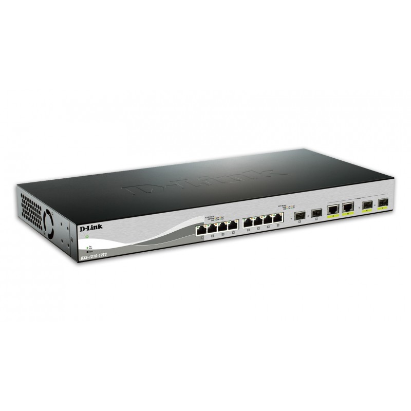 D-Link DXS-1210-12TC 12 puertos RJ-45 Negro, Plata DXS-1210-12TC