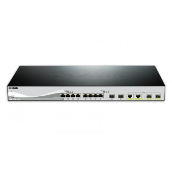 D-Link DXS-1210-12TC 12 puertos RJ-45 Negro, Plata DXS-1210-12TC