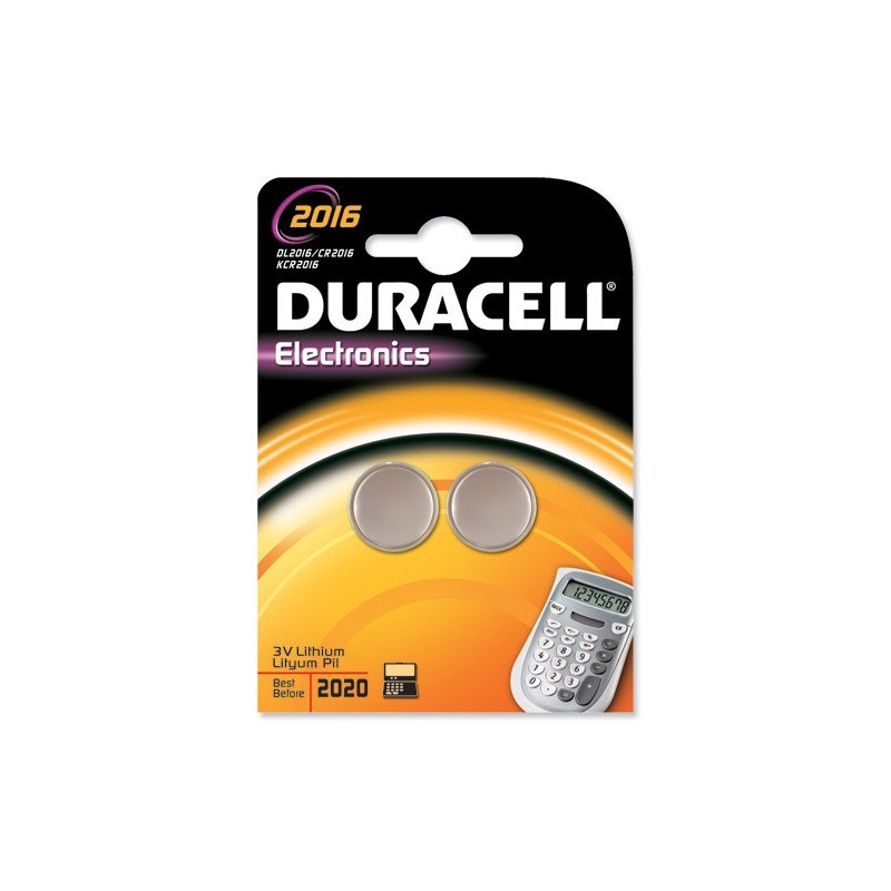 Duracell DL2016B2 Litio 3V batería no-recargable