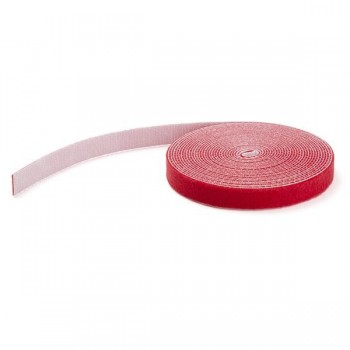 StarTech.com 7,5m - Bobina de Gancho y Bucle - Rojo HKLP25RD