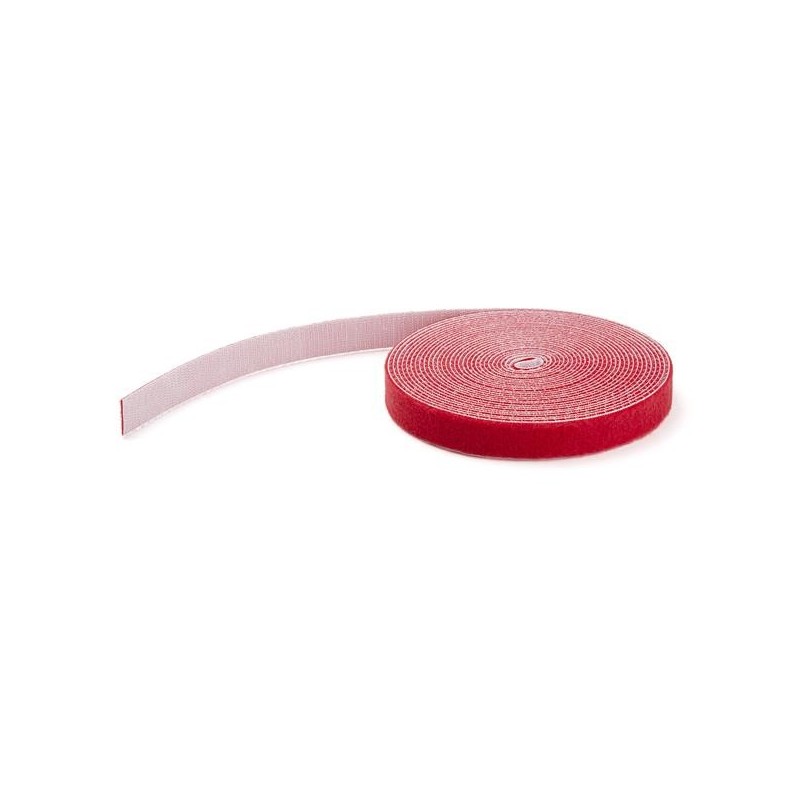 StarTech.com 7,5m - Bobina de Gancho y Bucle - Rojo HKLP25RD