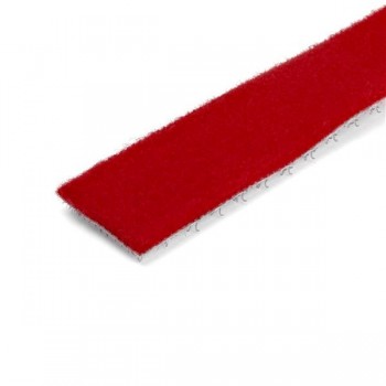 StarTech.com 7,5m - Bobina de Gancho y Bucle - Rojo HKLP25RD