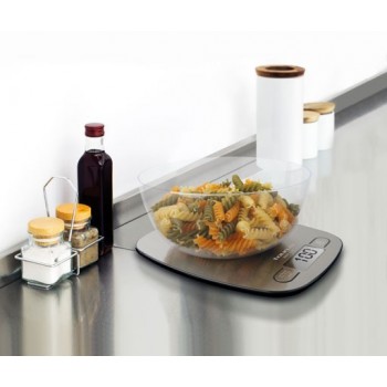 Taurus Easy Inox, Báscula electrónica de cocina, 5 kg, 1 g, Acero inoxidable, Acero inoxidable, Mesa 990719000