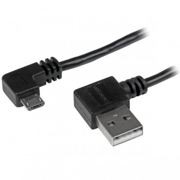 StarTech.com Cable de 1m Micro USB con conector acodado a la derecha, 1 m, USB A, Micro-USB B, 2.0,  USB2AUB2RA1M