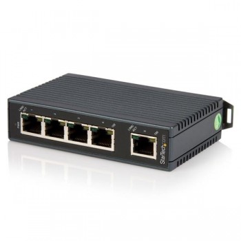 Switch Conmutador Industrial Ethernet de 5 Puertos RJ45 de Montaje en Carril DIN IES5102
