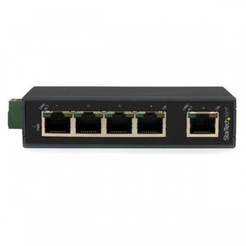 Switch Conmutador Industrial Ethernet de 5 Puertos RJ45 de Montaje en Carril DIN IES5102