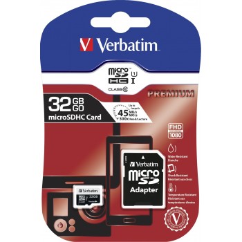 Verbatim Premium, 32 GB, MicroSDHC, Clase 10, 10 MB s, Negro 44083