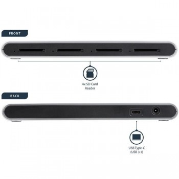 StarTech.com Lector Grabador USB-C de Tarjetas de  4SD4FCRU31C