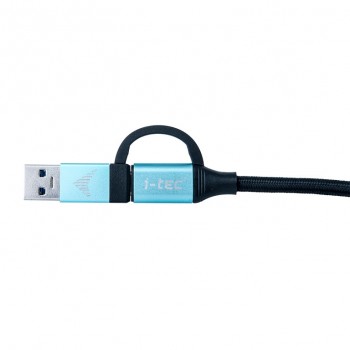 i-tec USB-C Cable to USB-C with Integrated USB 3.0 Adapter C31USBCACBL