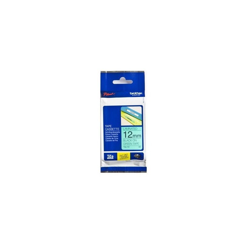 Brother TZE-731, TZ, Verde, 8 m, 1,2 cm TZE731