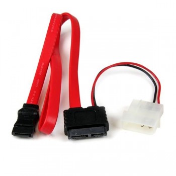 StarTech.com Adaptador Cable SATA Slimline Línea Delgada 13 Pines a Molex Macho LP4 y SATA, 40 g, 10 SLSATAF20