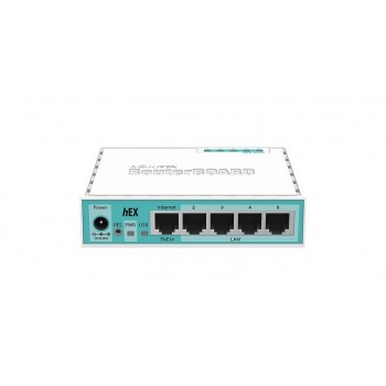 Mikrotik RB750GR3 cableado 5 puertos RJ-45 10,100,1000 Turquesa, Blanco RB750GR3