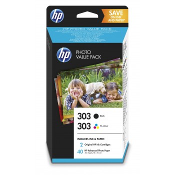 Paquete de ahorro 303 negro tricolor con 40 hojas 10 x 15 cm Z4B62EE