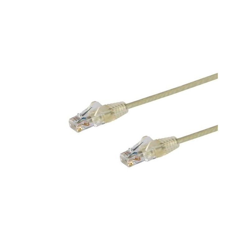 StarTech.com Cable Cat6 de 2,5m - Delgado - con Conectores RJ45 sin Enganches - Gris N6PAT250CMGRS