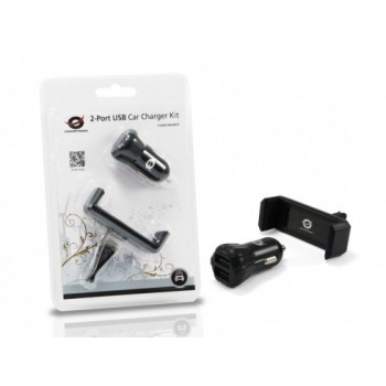 CONCEPTRONIC CUSBCAR2AKIT KIT CARGADOR PARA COCHE 
