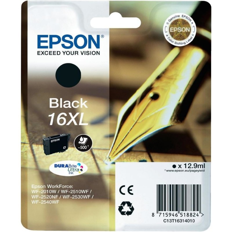 Cartucho Epson 16XL negro (etiqueta RF) C13T16314020