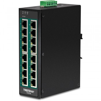 Trendnet TI-PG160 switch No administrado Gigabit Ethernet (10 100 1000) Negro Energía sobre Ethernet