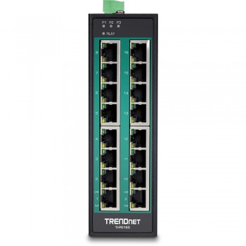 Trendnet TI-PG160 switch No administrado Gigabit Ethernet (10 100 1000) Negro Energía sobre Ethernet
