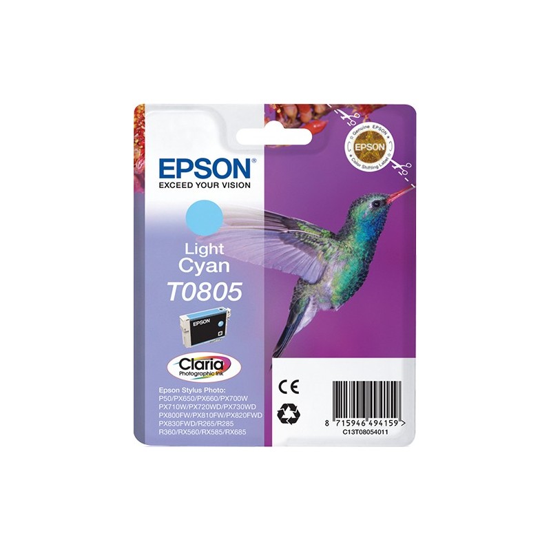 Cartucho Epson T0805 cian claro C13T08054011