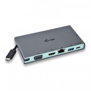i-tec USB-C Travel replicador de puertos, Alámbrico, USB 3.0 (3.1 Gen 1) Type-C, USB Tipo C, 10,100, C31TRAVELDOCKPD