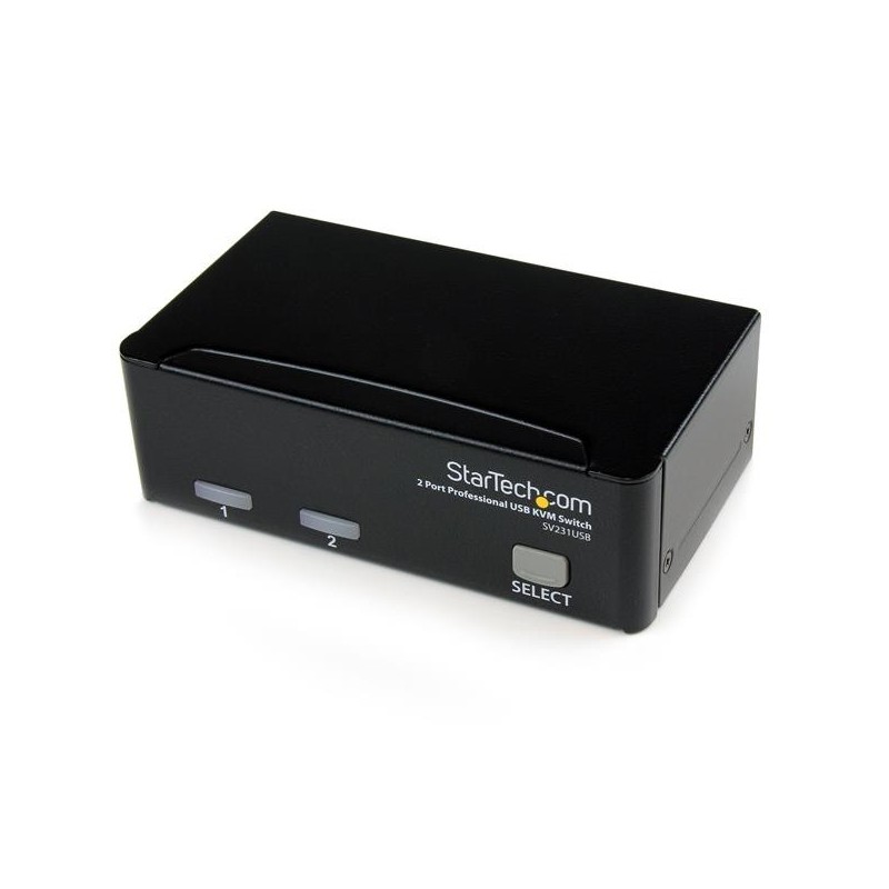 StarTech.com 2 Port Professional USB KVM Switch Kit with Cables - Conmutador KVM - USB - 2 x KVM por SV231USBGB
