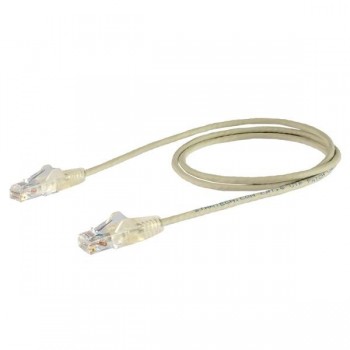 StarTech.com Cable Cat6 de 1m - Delgado - con Conectores RJ45 sin Enganches - Gris N6PAT100CMGRS