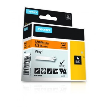 DYMO 12mm RHINO Coloured vinyl, D1, Vinilo, Bélgica, Caja, 5,5 m, 34 mm 18435