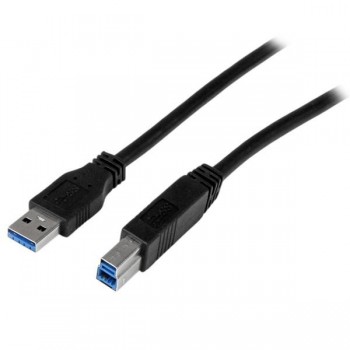 Cable 2m USB 3.0 Super Speed USB B Macho a USB A - Negro - 1 x Tipo A Macho USB - 1 x Tipo B Macho U USB3CAB2M