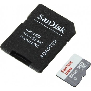Ultra MicroSDXC 64GB UHS-I + SD Adapter SDSQUNS-064G-GN3MA