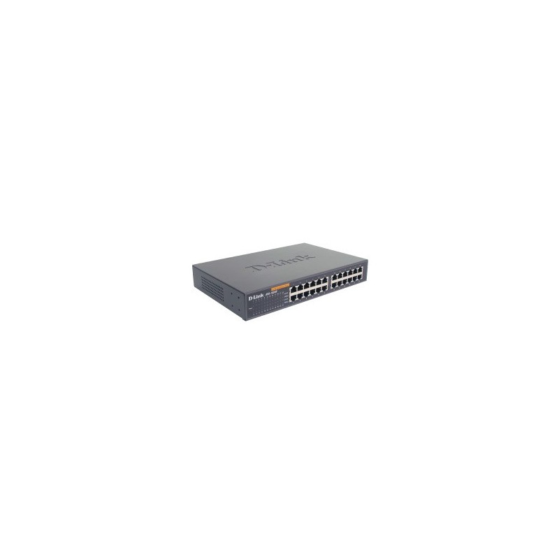D-Link 24-port 10 100M NWay Desktop - Internal PSU (incl. 19" rack mount kit) No administrado DES-1024D
