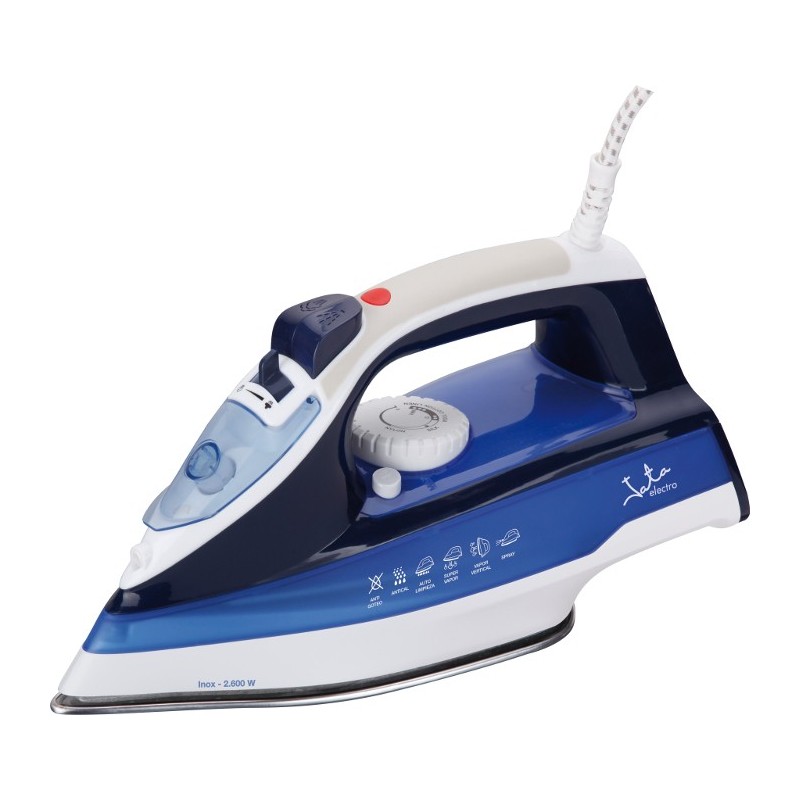 JATA PL618, Plancha vapor-seco, 35 g min, Negro, Azul, Blanco, 80 g min, 0,3 L, 2600 W