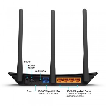 TP-LINK TL-WR940N cableado 4 puertos RJ-45 10,100 Negro TL-WR940N