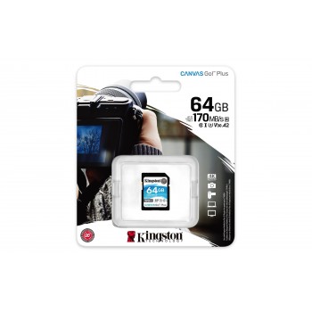 Kingston Canvas Go! Plus 64GB SD Clase 10 UHS-I SDG3 64GB