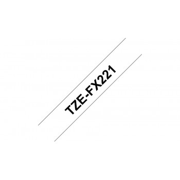 Brother TZe-FX221 cinta para impresora de etiquetas Negro sobre blanco TZEFX221