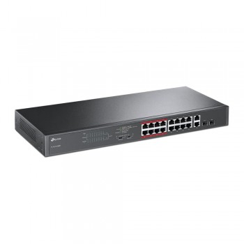 TP-LINK TL-SL1218MP No administrado (10 100 1000) Negro (PoE)