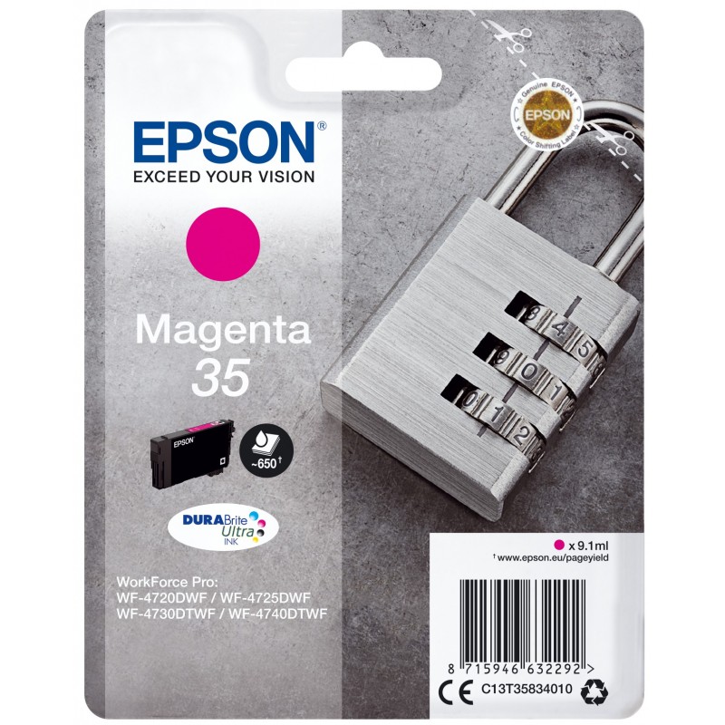 Singlepack Magenta 35 DURABrite Ultra Ink C13T35834010
