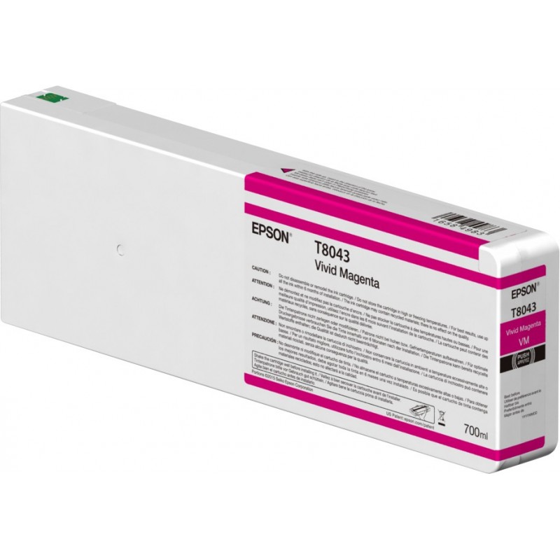 Cartucho Original Epson Magenta T804300 UltraChrome HDX HD 700ml C13T804300