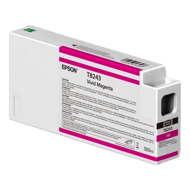 Cartucho Original Epson Vivid Magenta T824300 UltraChrome HDX HD 350ml C13T824300