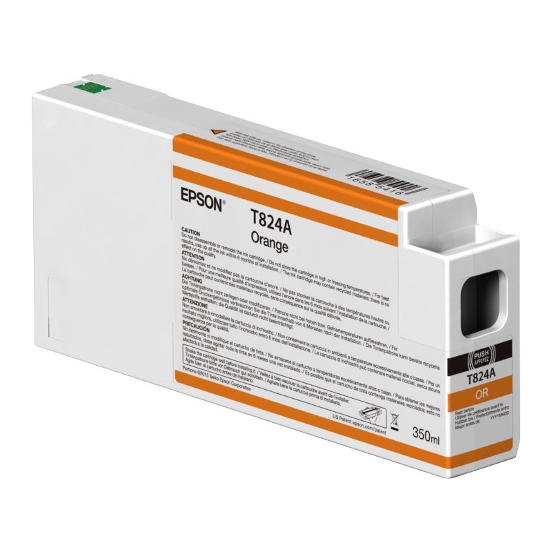 Cartucho Original Epson Naranja T824A00 UltraChrome HDX 350ml C13T824A00